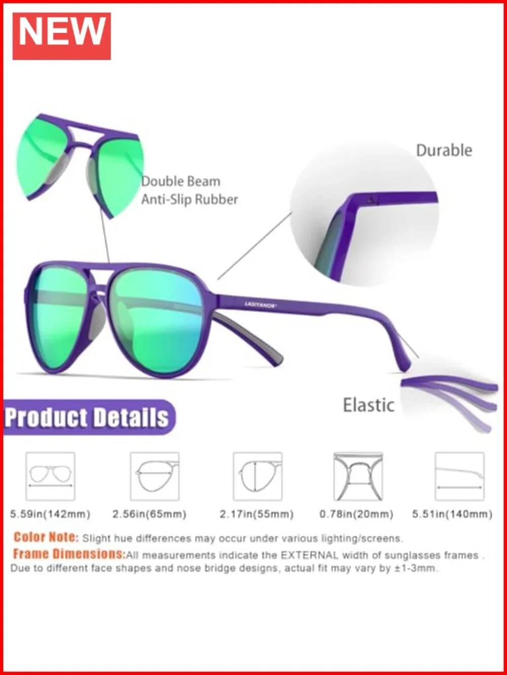 Retro 70s Sunglasses, TAC Polarized TR-90 Frame, UV400 Protection for Women Men